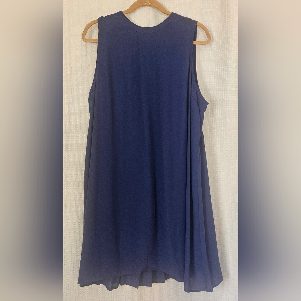 DR2 Royal Blue Pleated Back Sleeveless dress size XL
